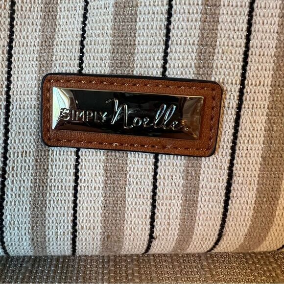 Simply Noelle Handbag leather & teak, brown, cream, black, & tan EUC! - Picture 5 of 16